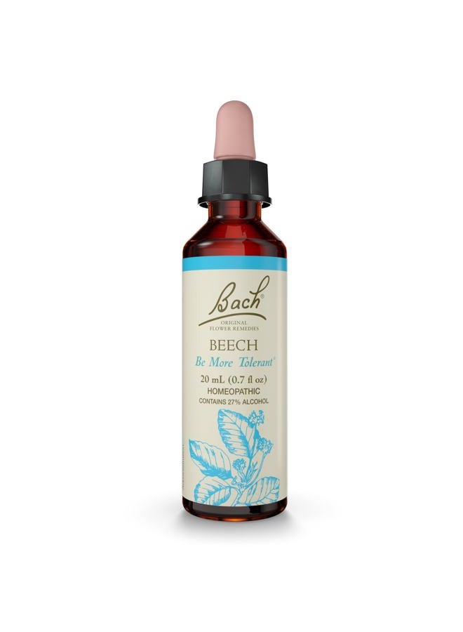 Bach Bach Original Flower Remedies, Beech - Be More Tolerant - Natural Homeopathic Flower Essence for Emotional Balance - Vegan, Gluten Free, Sugar Free - 20mL Dropper  - Image 1