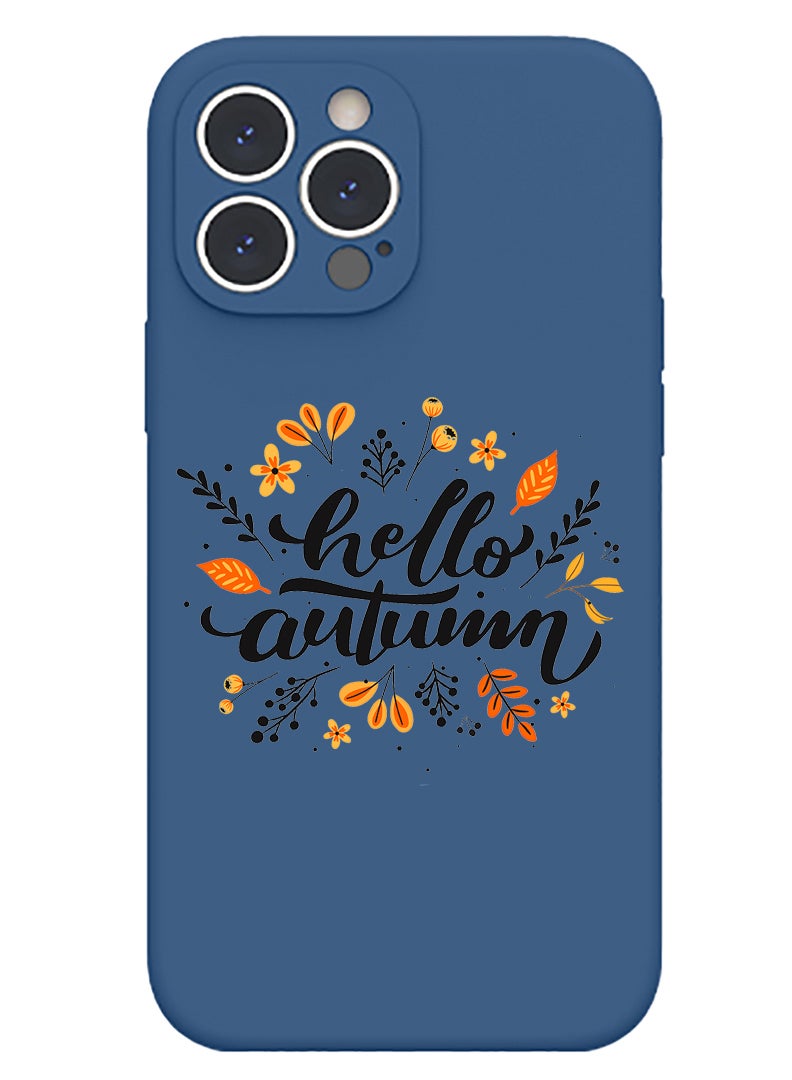 Theodor Protective Slim Fit Case Liquid Silicone Cover with Full Body Protection Anti-Scratch Shockproof Case For iPhone 14 Pro Blue  - Hello Camel - Image 1