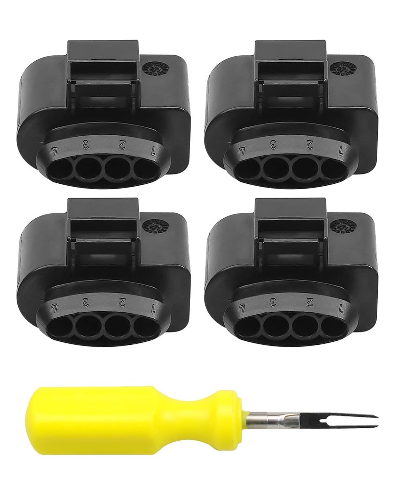 Tavaski Tavaski Ignition Coil Connector Repair Kit with 4PCS Harness Plug and 1PCS 0.3CM Space Take-up Tool Fit for VW Passat Phaeton Polo SKODA Octavia Rapid Superb Yeti AUDI A1-A8 Q7 TT Replace 4B0973724  - Image 1