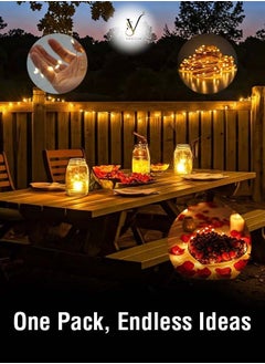 VIEW STAR Viewstar Pack of 3 (9 Meters) Battery Powered LED Fairy String Lights - LED Lights - Decor Lights - Home Lights – Warm White Decorative Lights for Indoor & Outdoor Use, Flexible Copper Wire Lights for Parties, Weddings, Home Décor, and Festive Events (Includes Batteries, Yellow)  - Image 3