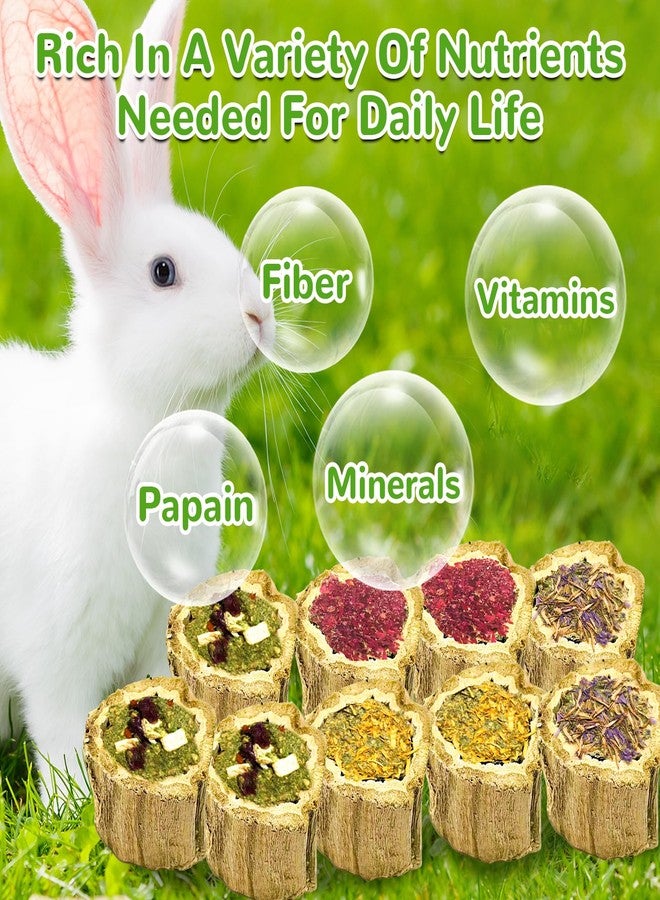 Tyotrbs 100g Rabbit Chew Toys for Bunny,4 Varieties Natural Papaya Wood Chew Treats with Organic Alfalfa Hay, Dried Carrot, Apple and Sweet Potato for Rabbits Guinea Pigs Hamsters Chinchillas Gerbils - Image 4