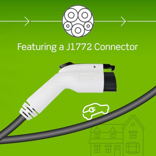 Leviton شاحن كهربائي ذكي للمركبات الكهربائية (EV) من ليفيتون EV40P مستوى 2 مع واي فاي 9.6 كيلو واط، كابل بطول 25 قدم، قابس NEMA 14-50P، 40 أمبير - Image 3