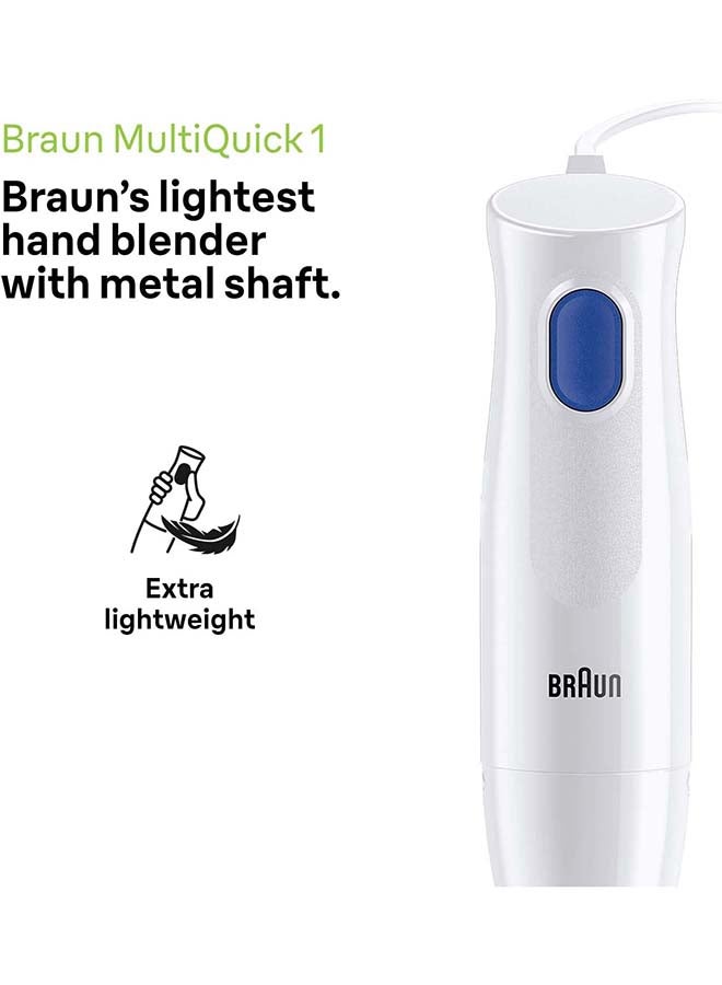 BRAUN Multi Quick 1, Hand Blender, One Speed, 0.350L Chopper, 0.600L Beaker, Dishwasher Safe 0.6 L 450 W MQ10.201MWH White - Image 2