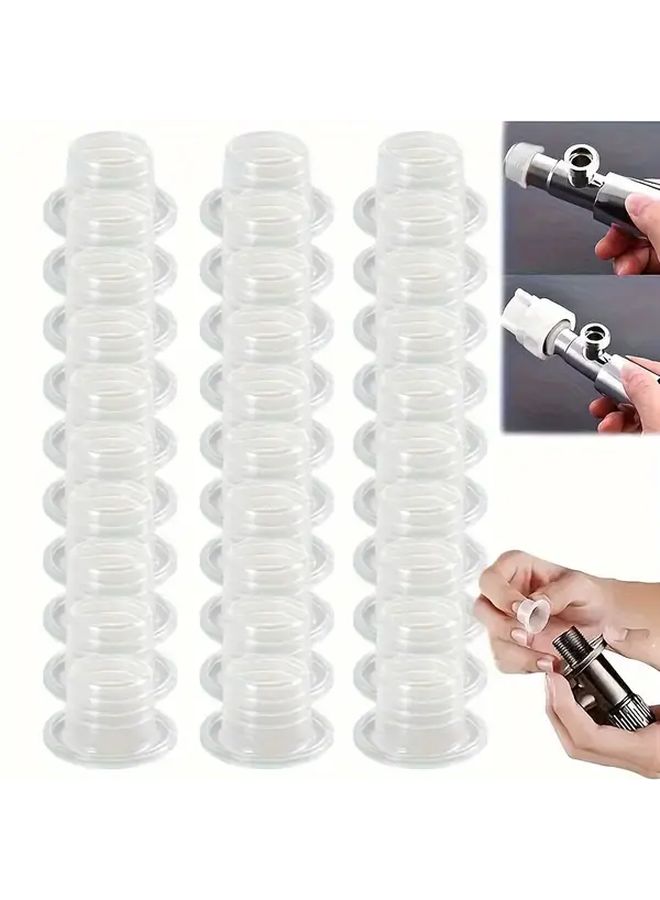 100 Pcs Universal Faucet Washer Sleeve Durable Plastic Seal For Hot And Cold Water Pipes Easy Installation - Image 1