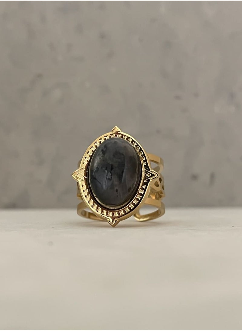 Clé de Lune - Royal Stone Adjustable Ring - Image 1
