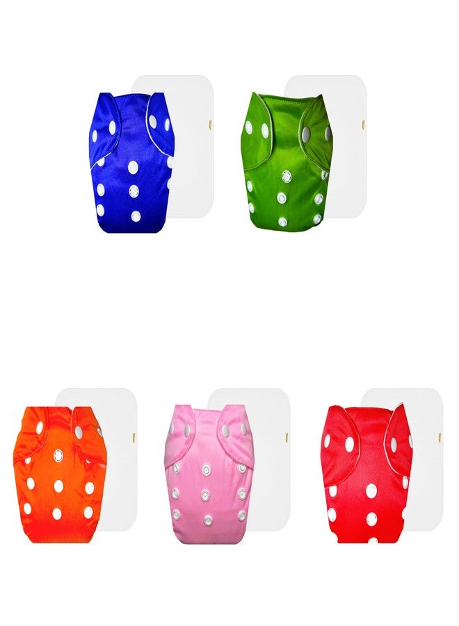حفاضات قماشية دمبلدو لايت مع حشوة قطنية (عبوة من 5) | شعور بالجفاف والراحة | قابلة لإعادة الاستخدام والغسل | سهلة التنظيف | مناسبة للارتداء طوال اليوم | من 3 أشهر إلى سنتين | للجنسين - Image 1