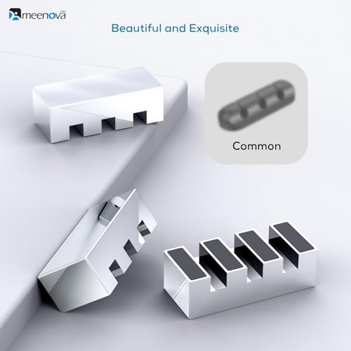 Meenova 304 Stainless Steel Weighted Cord Holder for Nightstand, Paper Weight, Letter Paperweight, 3 Hole Design, Aesthetic Desk Accessory for Office Computer Desk Charger Metal Charging Cable Holder - Image 5