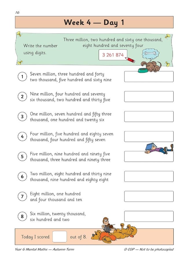 New Ks2 Mental Maths Daily Practice Book Year 6 Autumn Term By CGP Books Paperback - Image 5