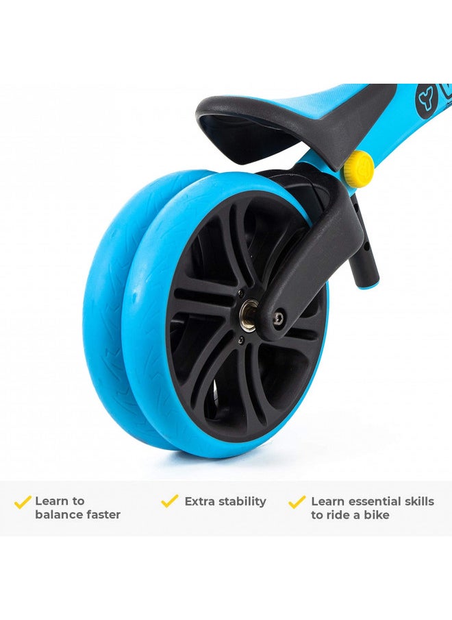 Yvolution Yvolution Y Velo Junior Toddler Balance Bike | 9 Inch Wheel No-Pedal Training Bike for Kids Age 18 Months to 3 Years (Blue).  - Image 5