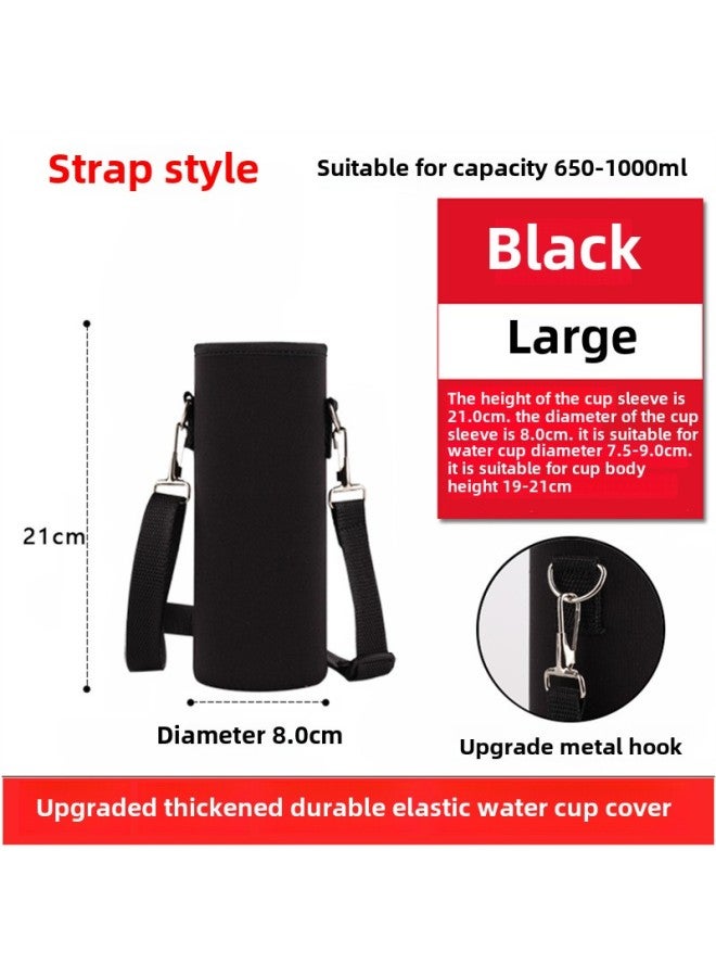 Sports 200-1500ml Cup Set Thermos Cup Bag Slung Protective Cover With Rope Outdoor Kettle Bag Bottle Bag-Color:Standard-Capacity:Large Size (8*21cm Hook Style  - Image 1