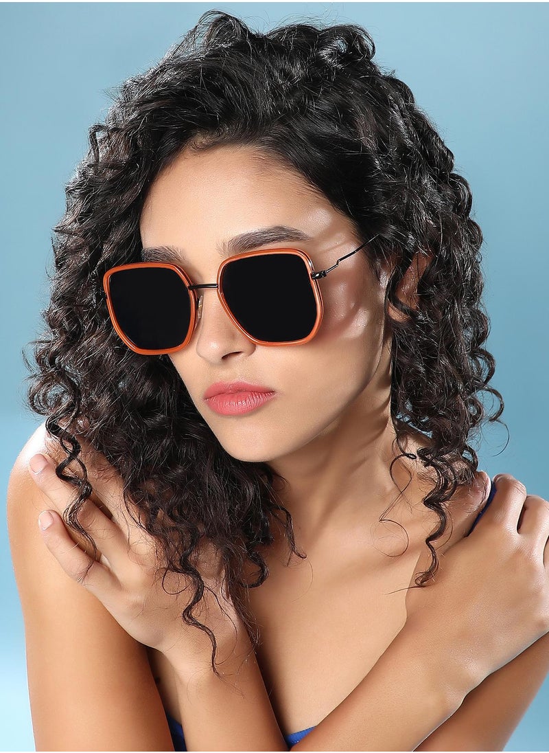 Haute Sauce Polarized Full Rim Oversized Sunglasses For Women  - Image 4