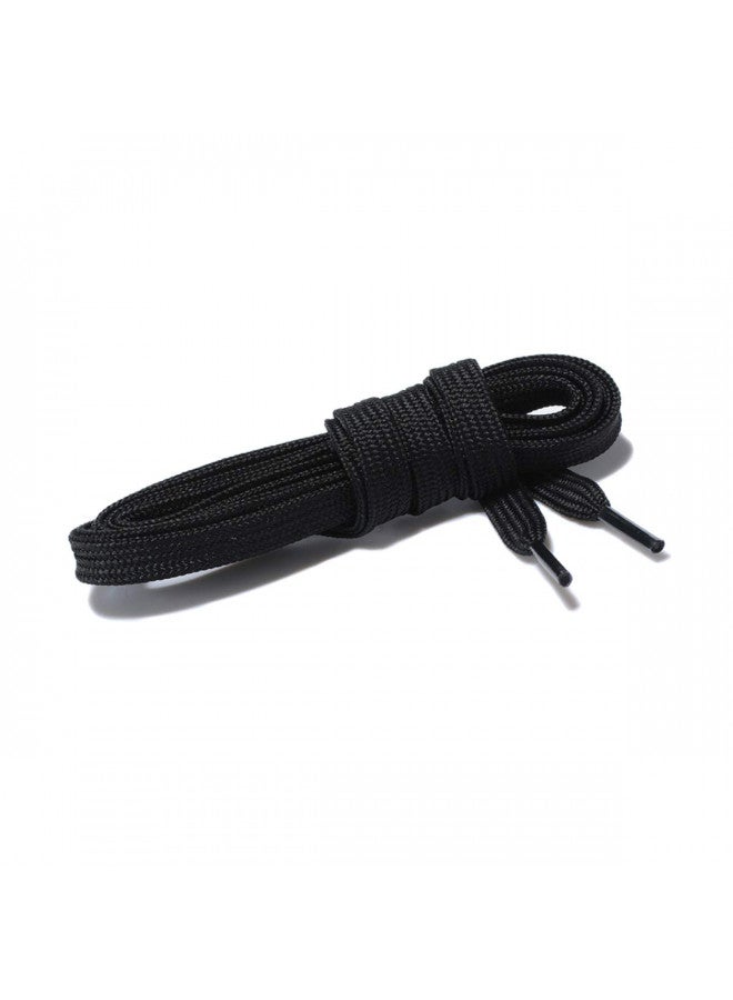 Curtual Wide Flat Athletic Shoelaces with Wide Shoelaces Flat Shoe Laces [2 Pairs] [6 Color][8 Size] for Sneakers and Shoes (63" inches (160 cm), Black) - Image 2
