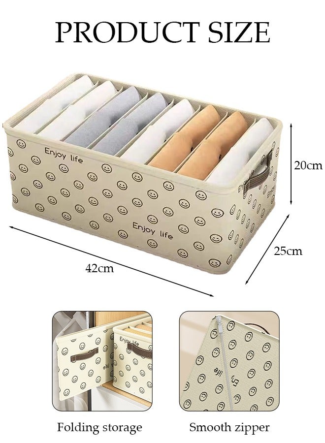 DUNISO 3 Pieces Foldable Closet Storage Organizer Washable Closet Storage Box with Carrying Handles Cube Storage Bin for Clothes Wardrobe Home Bedroom Office - Image 4