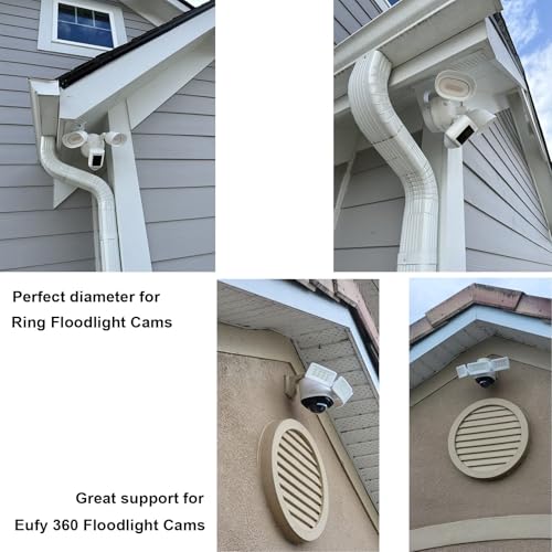 WiTi 4.7 inches Wall Mount Bracket for Dome Security Camera,Deep Base Junction Box Cable Management Mounting Case, CCTV IP Surveillance Cameras Holder Metal Solid Outdoor Indoor - Image 4