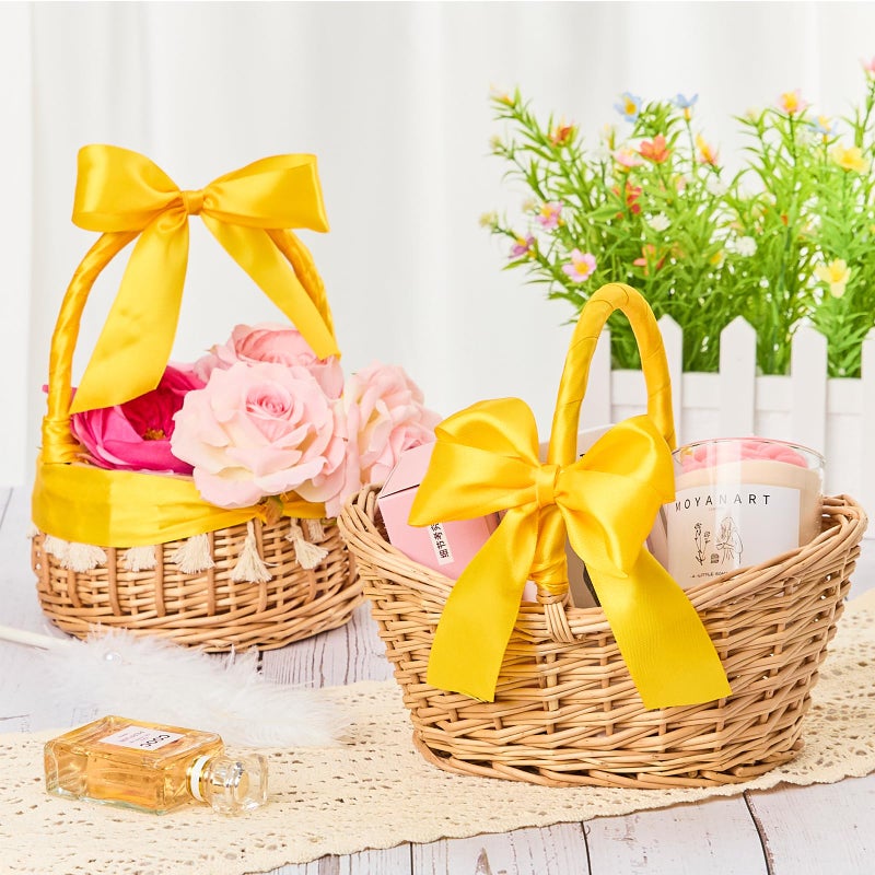 CLUEWR 1-1/2 Inches 50 Yards Yellow Satin Ribbon, Solid Fabric Ribbon Roll for Flower Bouquets, Gift Wrapping, Wedding, Handmade Crafts - Image 5