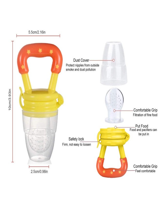 SYGA Medium Fresh Food Nibbler Fruit Feeder Nipple Pacifiers Bottles_Yellow - Image 3