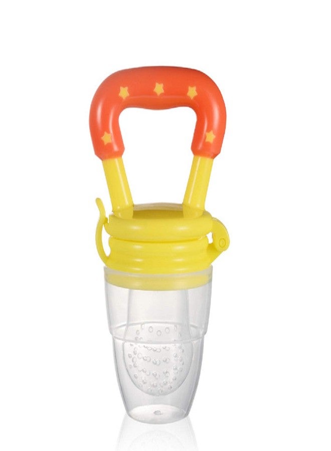 SYGA Medium Fresh Food Nibbler Fruit Feeder Nipple Pacifiers Bottles_Yellow - Image 1