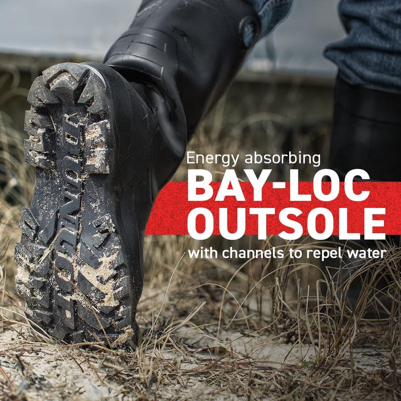 DUNLOP Chesapeake Rubber Boots for Men u0026 Women – PVC - Waterproof Work boots - Lightweight Garden, Rain u0026 Fishing Boots - Safety boots with Steel Toe and Wide Calf – Black – Size 3–15 - Image 5