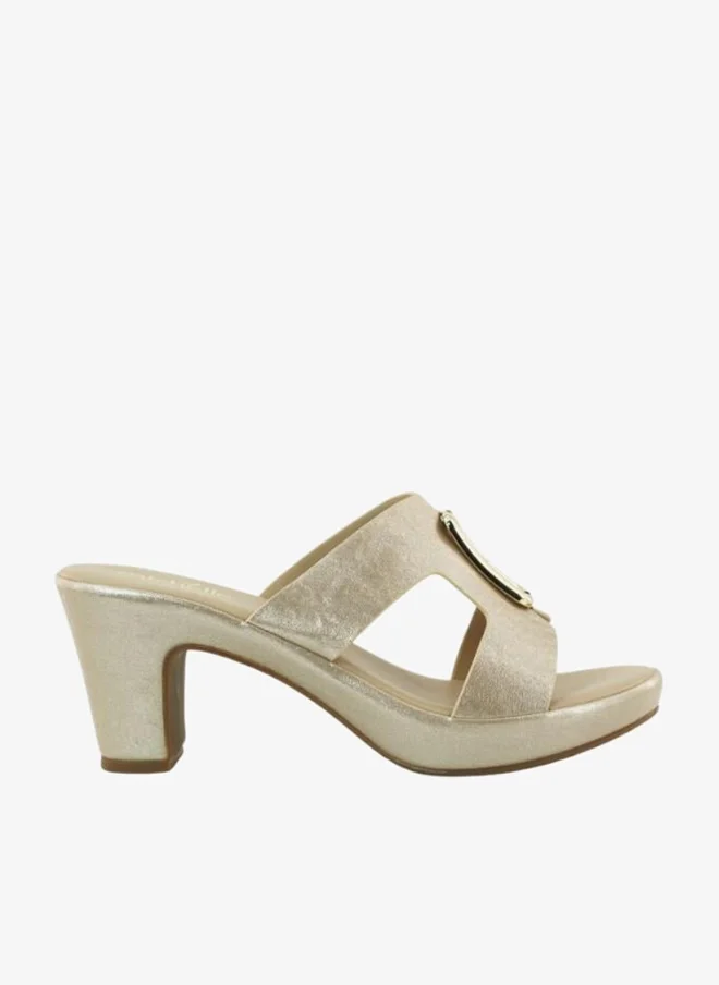 Michelle Morgan 092-3100 Michelle Morgan Ladies Mid Heel Sandals 514ZD098 Rose Gold