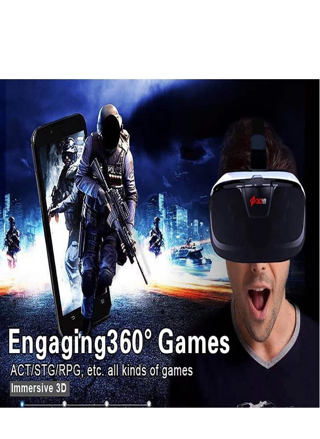 Generic VR Headset 3D Virtual Reality for Kids and Adults VR Goggles for Smartphone 4.5-6.3in Eyes Protected Anti-Blue HD Lenses for Phone Samsung and Android  - Image 3