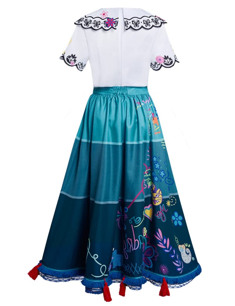 Angelaicos Womens Blue Dress Halloween Cosplay Party Costume Outfit (Small) - Image 4