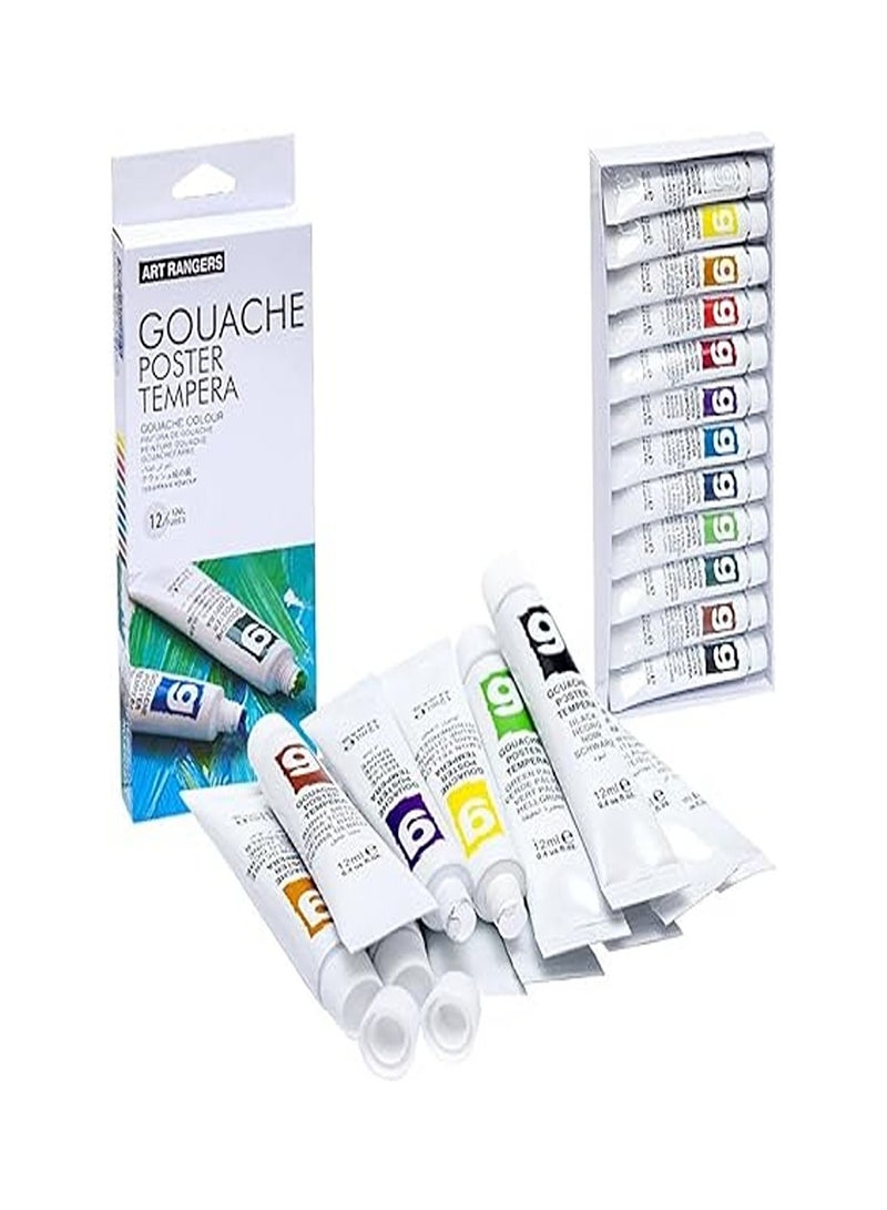 ART RANGERS ART RANGER GOUACHE COLOUR SET (12 X 12ML) - Image 1