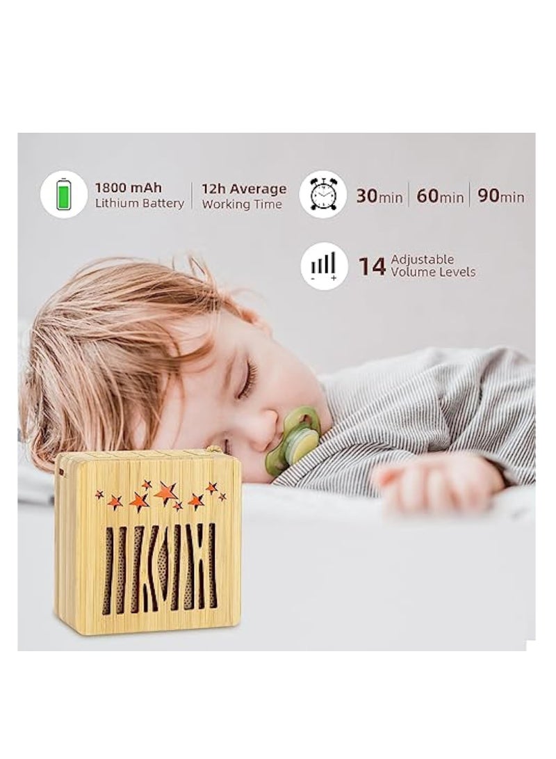 KASTWAVE White Noise Machine with 30 Soothing Sounds and Bluetooth, Sunrise Alarm Clock, Bedside Dream Machine, Portable Sleep Helper Sound Relaxation Machine, Large Battery, Timer and Ambient Light  - Image 4