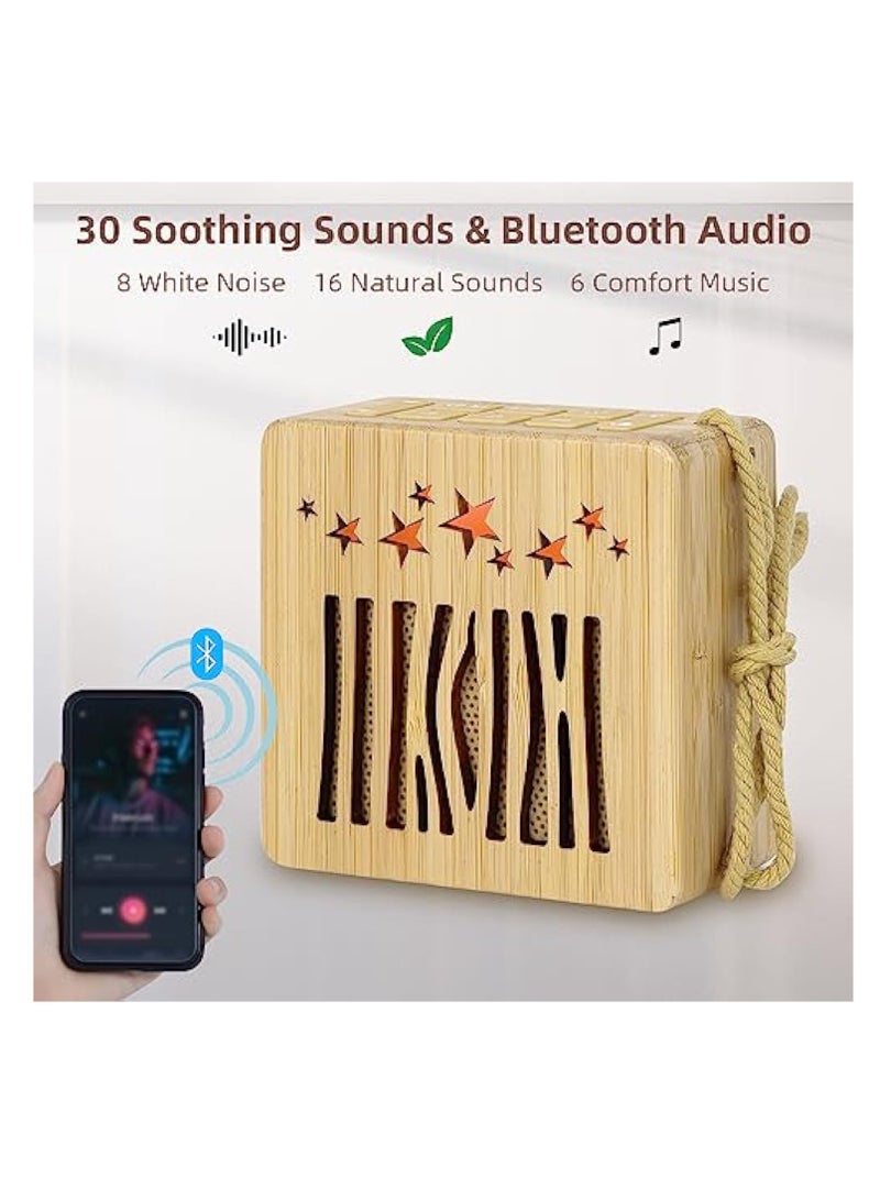 KASTWAVE White Noise Machine with 30 Soothing Sounds and Bluetooth, Sunrise Alarm Clock, Bedside Dream Machine, Portable Sleep Helper Sound Relaxation Machine, Large Battery, Timer and Ambient Light  - Image 2