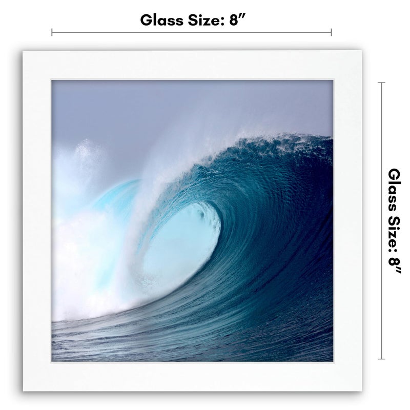 Americanflat Americanflat 8x8 Picture Frame in White - Engineered Wood Photo Frame with Shatter-Resistant Glass and Easel - Square Picture Frame for Wall and Tabletop Display  - Image 2
