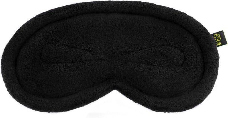 Dream Essentials Infinity Fleece Luxury 3D Sleep Mask - Midnight Black, New 2023 Larger Size
