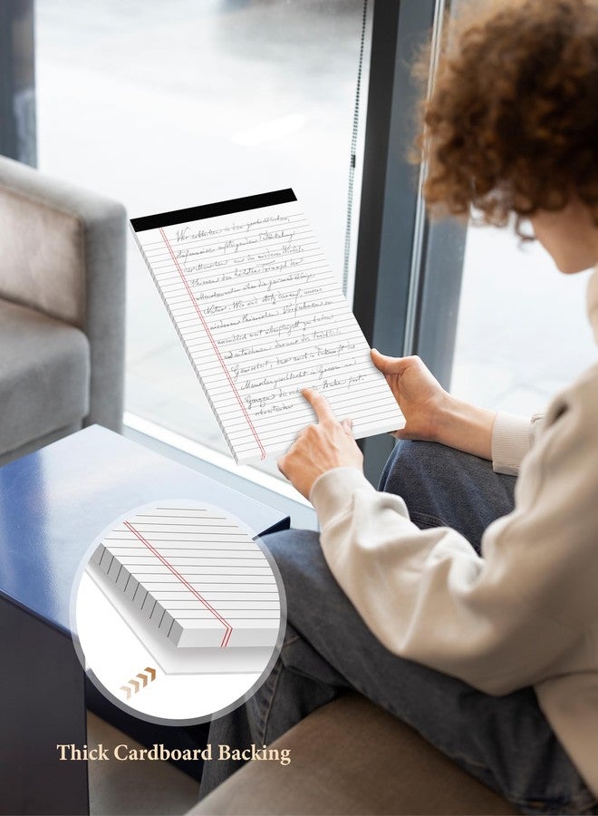 دفاتر ملاحظات قانونية مقاس 8.5 × 14 بوصة، عبوة من 8 دفاتر بيضاء مقاس 8.5 × 14 بوصة، دفتر ملاحظات مسطر عريض، دفاتر مسطرة للكتابة، دفاتر ملاحظات بيضاء مقاس 8.5 × 14 بوصة، وجهان، غلاف من الورق المقوى، 30 ورقة/دفتر - Image 3