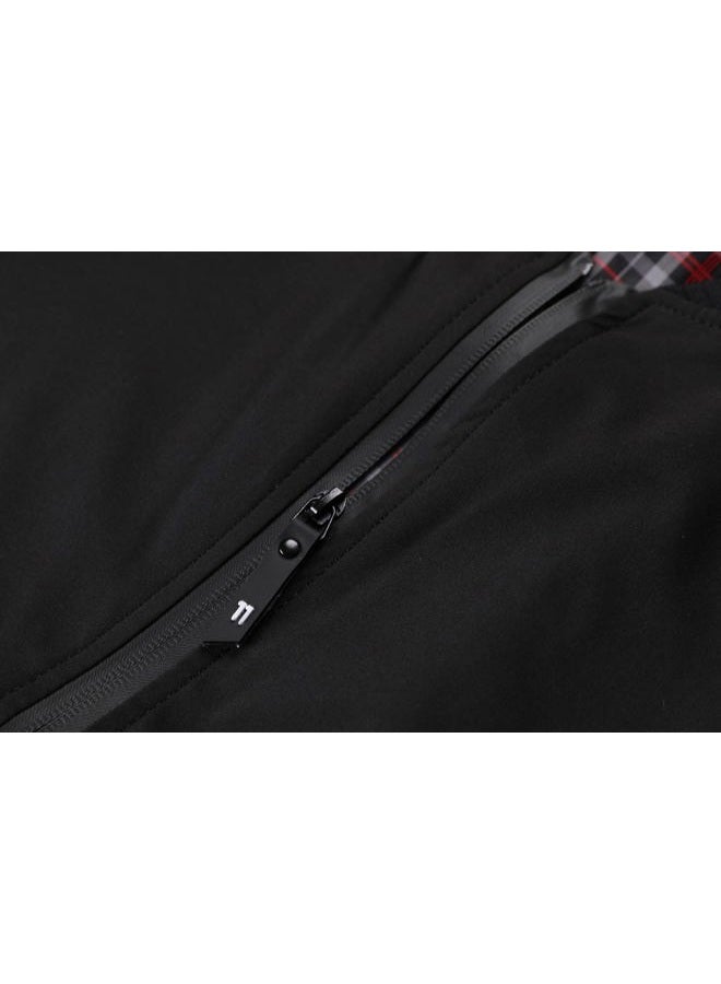 Lentta Men's Slim Fit Lightweight Softshell Bomber Jacket Coat, Black, XL - Image 5