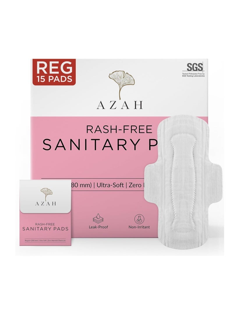 Azah Organic Sanitary Pads (Box of 15- Regular) - Image 1