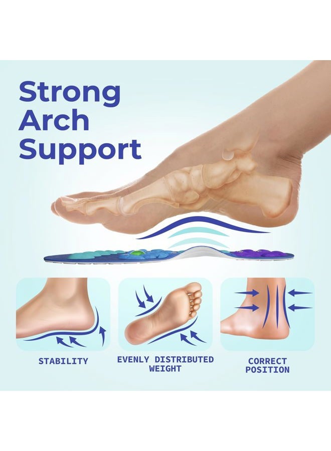 Akusoli Insoles Men and Women. Shoe Insoles, Acupressure, Magnetic Shoe Inserts. Arch Support, Shock Absorption, Working All Day, Standing All Day UK8-12(11.8in) - Image 5