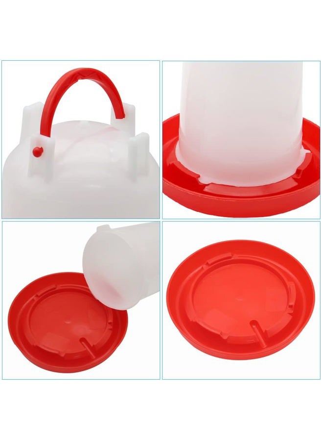 APlayfulBee Chick Feeder and Waterer Kit, 1.5kg Chick Feeder and 1.5L Chick Waterer for Poultry Duck Quail Hanging Poultry Plastic Containers for Outdoor - Image 5