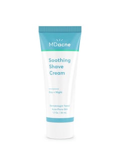 Shaving Cream For Acne-Prone Skin - Soothing, Oil-Free, Eliminates Razor Burn, Cuts & Infections - Reduce Skin Irritation & Prevent Shave Bumps & Nicks - Vegan, Paraben-Free & Cruelty-Free