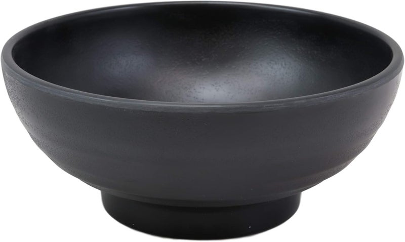 Ebros Gift Ebros Contemporary Round 75 Diameter Matte Black Jade Melamine Ramen Salad Pho Pasta Soup Bowls Pack Of 6 Set For Kitchen Dining Asian Japanese Chinese Cuisine Dinner Bowl Pack Restaurant Supply - Image 2