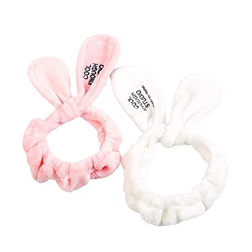 LOVEF 2Pcs New Cute Soft Cartoon Bowknot Headband Women Girls Hair Band Fit for Washing Face and Making Up HeadWear for Girls