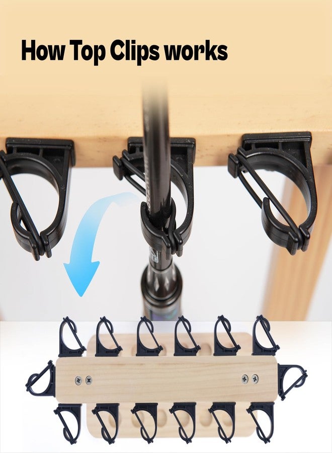 VEYWANE Fishing Rod Storage Racks, 100% Wood Floor Stand Fishing Pole Holders for Garage of 14 Rods or Combos - Image 4