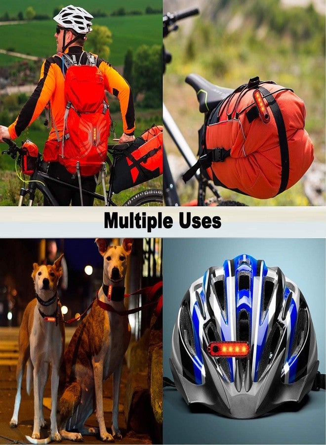 VIRADHAM Bicycle Rear Light 2 -Pack - USB Rechargeable Red LED Safety Tail Light with 4 Lighting Modes - Ultra Bright Rear Bike Light for Helmets, Bicycles, Scooters, Strollers, Backpacks - Image 5