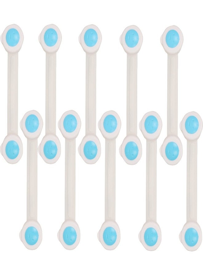 SEASPIRIT 10 Pieces Child Safety Strip Locks Baby Locks for Cabinets and Drawers (Pack of 10), Toilet, Fridge & More. Easy Installation, No Drilling Required - Image 1