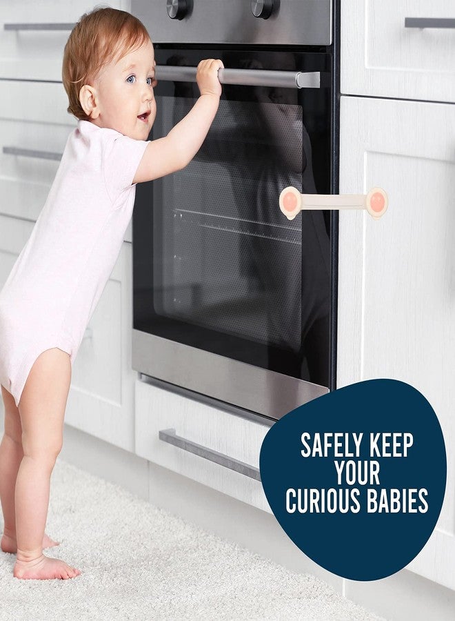 SEASPIRIT 10 Pieces Child Safety Strip Locks Baby Locks for Cabinets and Drawers (Pack of 10), Toilet, Fridge & More. Easy Installation, No Drilling Required - Image 4