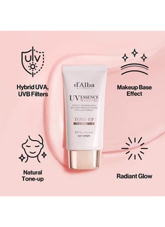 d'alba Piedmont UV Essence Waterfull, White Truffle Waterfull Tone-Up Sunscreen, Tinted Moisturizer with SPF 50+ PA++++ Sun Cream, Glowy Sunscreen Cream, Vegan Skincare, for all Skin Types, 50ml  - Image 3