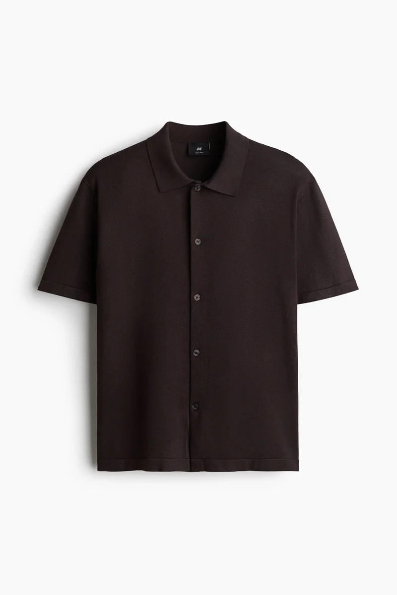 H&M  Regular Fit Fine-knit shirt for Men | Best Price UAE
