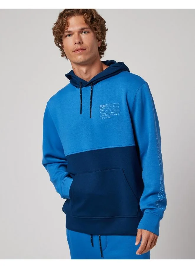 American Eagle Color Block Hoodie