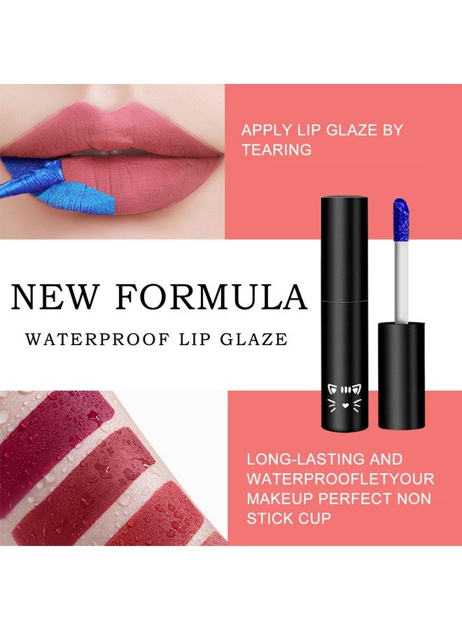 QIUFSSE Peel Off Lip Stain Lip Tint Matte Liquid Lipstick Nude Lip Gloss Long Lasting Waterproof Lip Tint Stain Non-Stick Cup Peel Off Lipstick Lip Makeup For Women Girls - 01 - Image 2