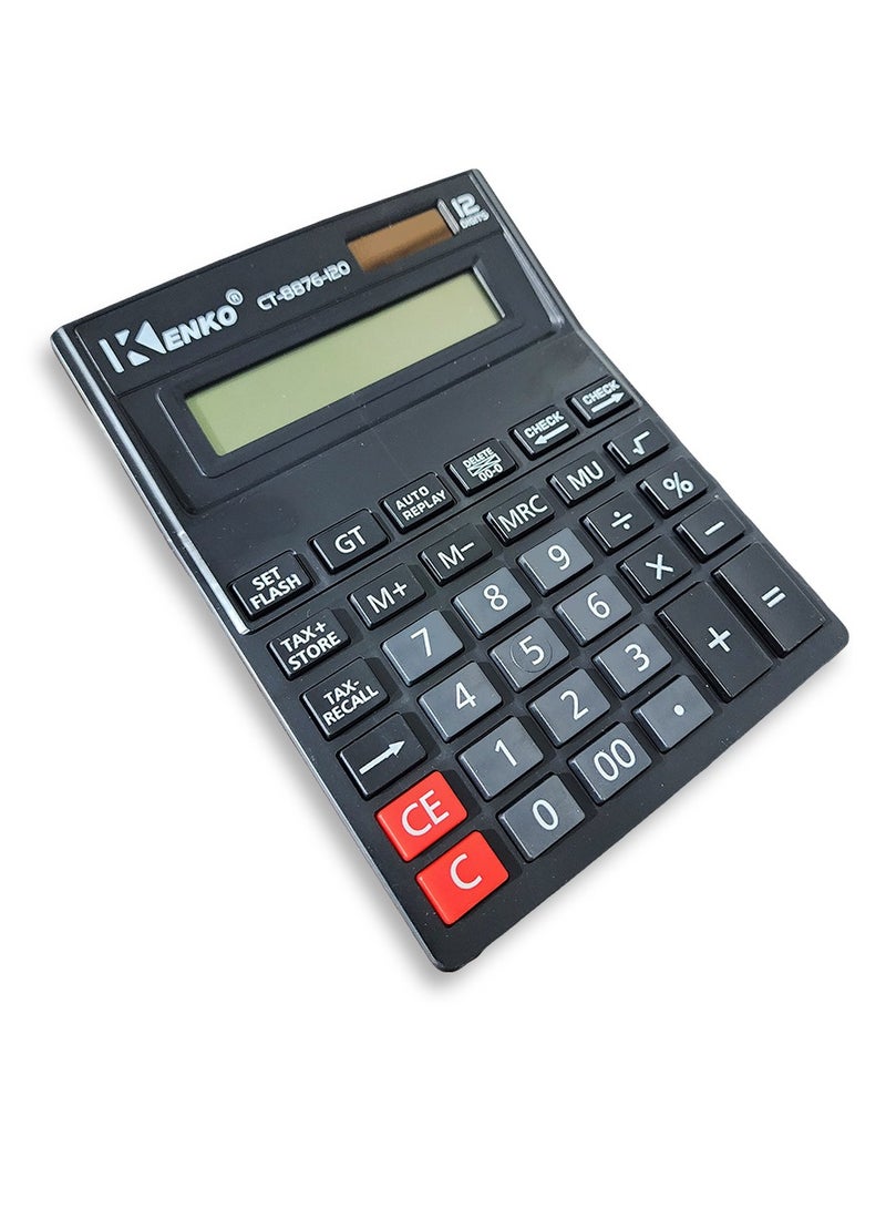 Generic Electronic Calculator CT-8876-120 Black , With Large Display , 12 Digit  - Image 2