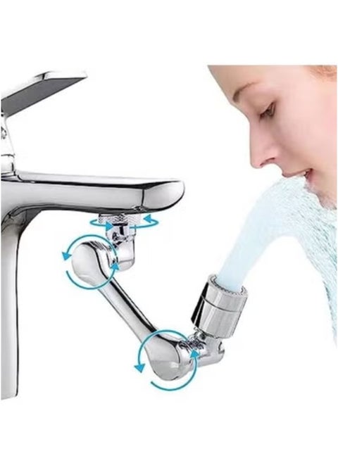 Faucet Connector and Filter Nozzle Plastic Faucet Extender 1080 Degree Angle Faucet Aerator Multifunctional Rotatable Extension Faucet Extender Universal Spray Filter for Sink with 2 Water Outlet Modes