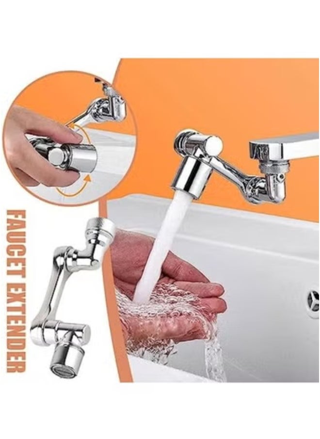Faucet Connector and Filter Nozzle Plastic Faucet Extender 1080 Degree Angle Faucet Aerator Multifunctional Rotatable Extension Faucet Extender Universal Spray Filter for Sink with 2 Water Outlet Modes