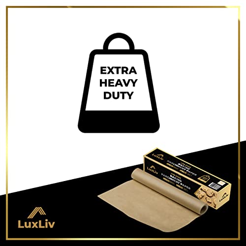 LuxLiv® 164ft (50m) Length Unbleached Brown Parchment Paper Roll for Baking, Sourdough Bread Baking Supplies, Wax Paper Roll, Cooking Paper - Extra Thick & Non-Stick Greaseproof 11.8"/ 1ft 930cm) - Image 3